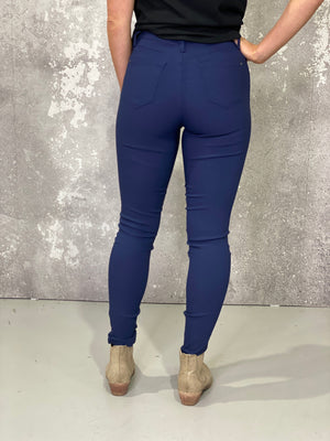 Hyperstretch Skinny Mid rise Pant - Navy (Small - 3X)