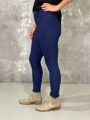 Hyperstretch Skinny Mid rise Pant - Navy (Small - 3X)