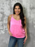 Recycled Polyester Tank - Bubblegum Pink (Small - 3X) FINAL SALE