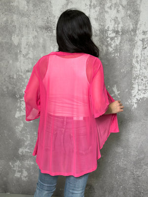 Crossfire Kimono - Pink
