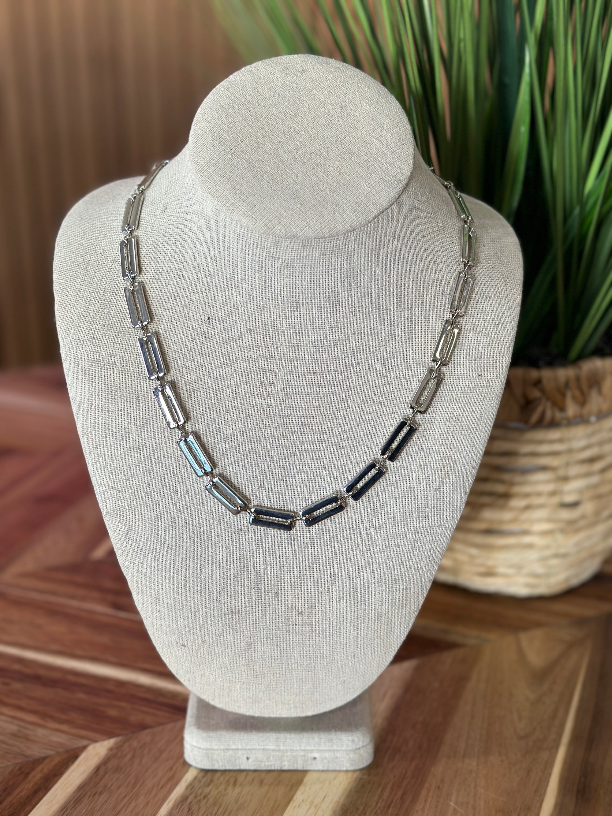 3 Strand Individual Piece Necklace - Silver