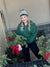 Fleece Lined Bomber Sweatshirt with Hood - Forest Green