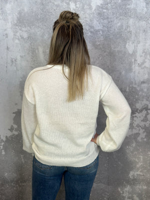 Happy Easter Glitter Lettering Sweater- FINAL SALE