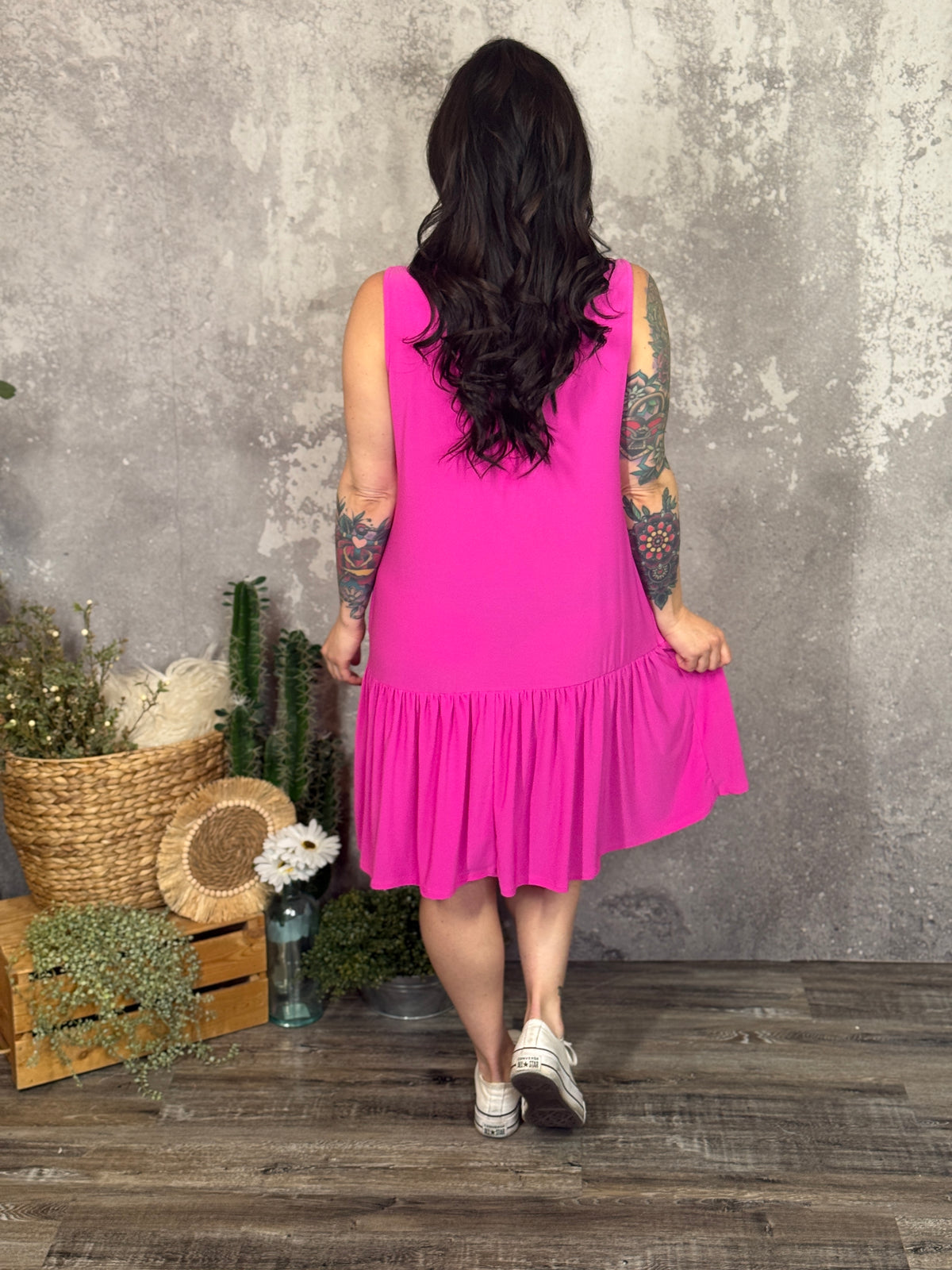 The Wrinkle Free Fairway Dress - Fuchsia (Small - 3X)