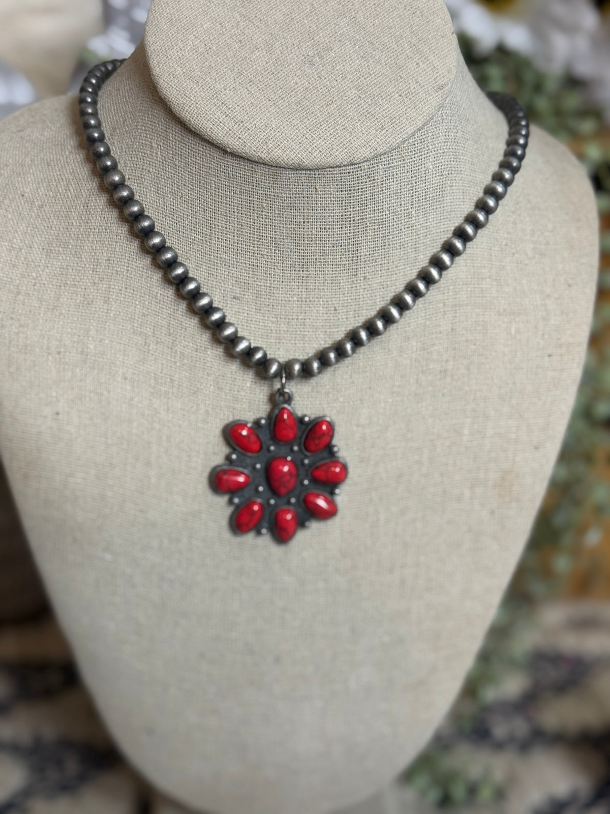 Red Squash Necklace