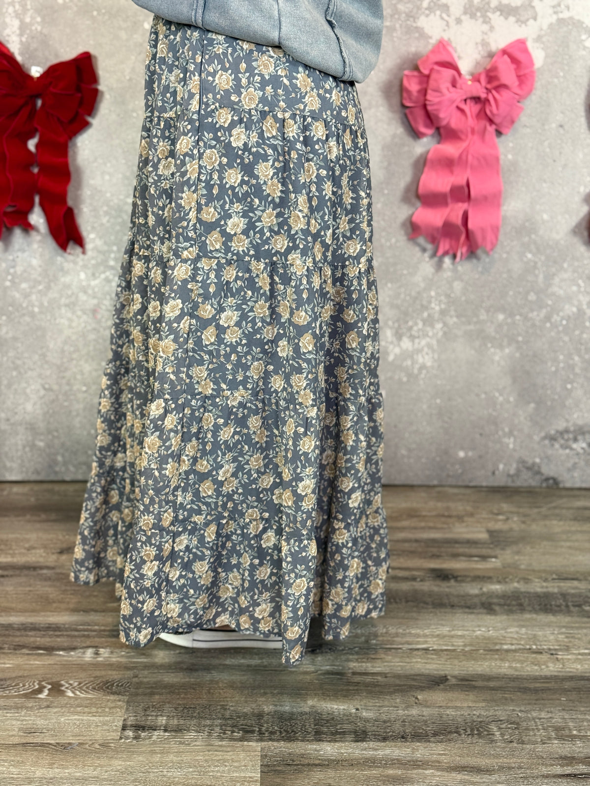 Dusty Blue Skirt  (Small - 3X)