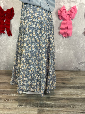 Dusty Blue Skirt  (Small - 3X)