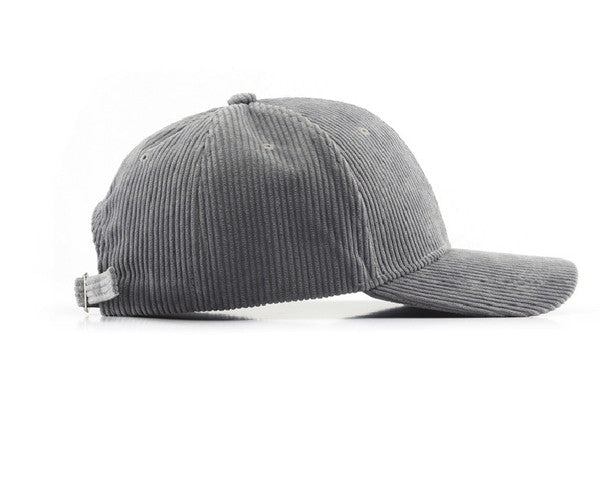 Corduroy Ball Cap - Grey