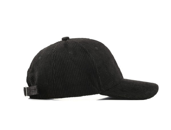 Corduroy Ball Cap - Black