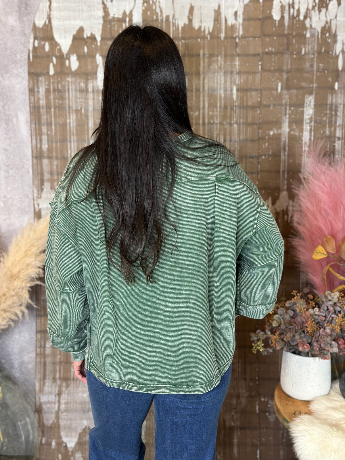 Ribbed Crewneck - Green