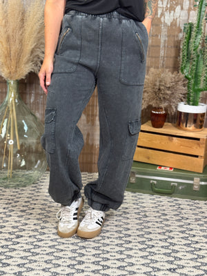 Mineral Wash Black Jogger