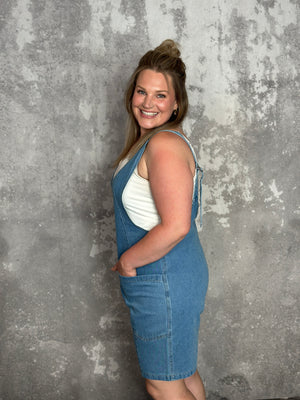 Denim Short Overalls - FINAL SALE