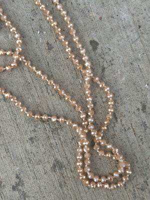 Doorcrasher - 60'' Glass Bead Necklace - 9 COLORS - FINAL SALE
