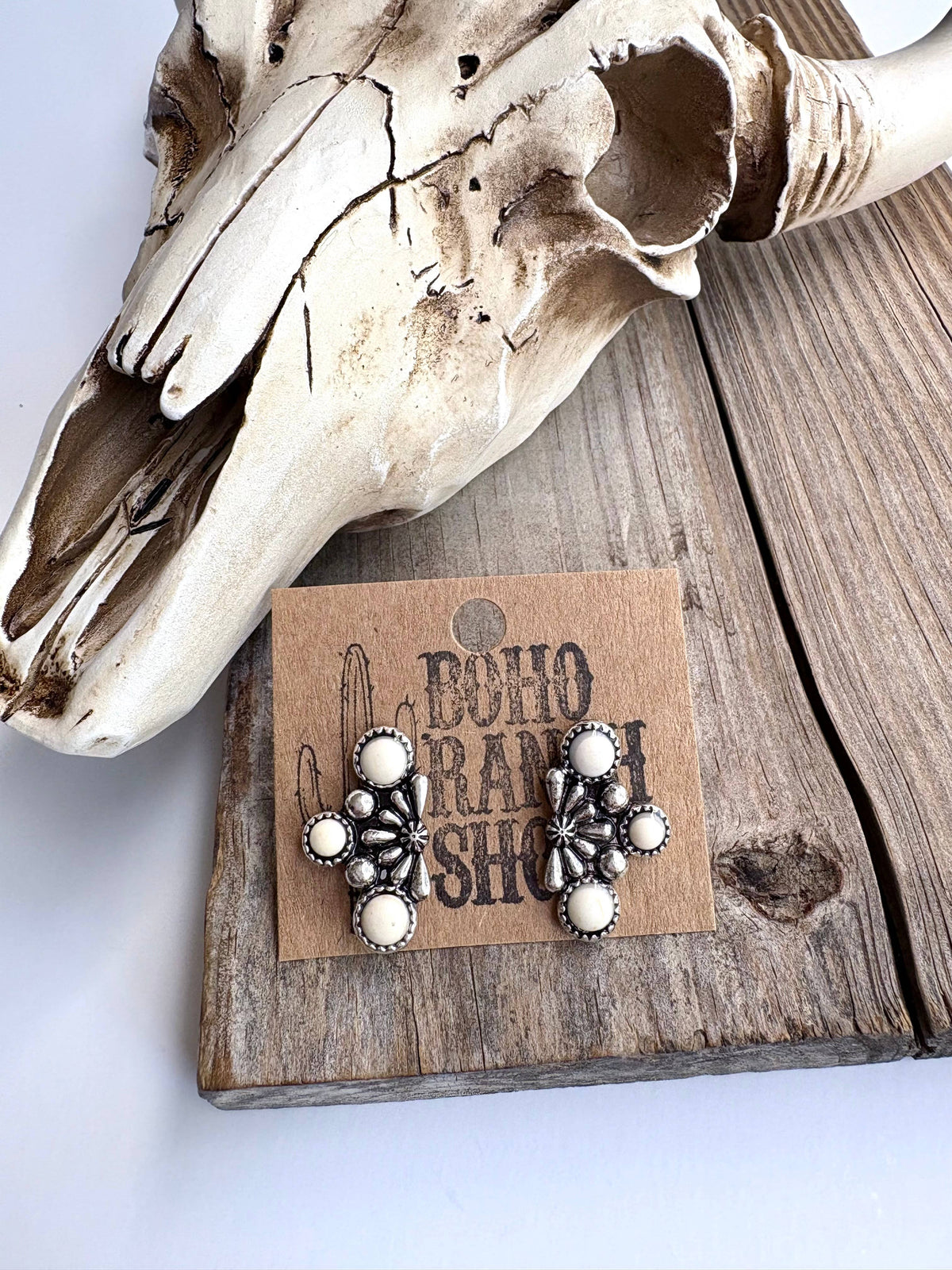 Western Stone Stud Earrings (3 Varients)