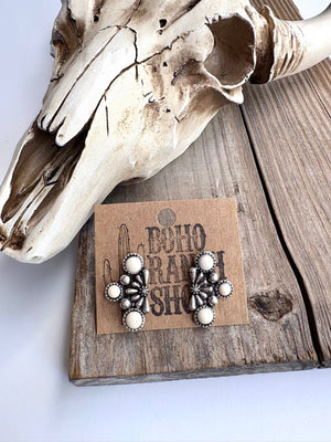 Western Stone Stud Earrings (3 Varients)