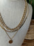 3 Strand Layering Necklace - Gold