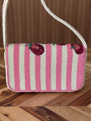 Bead Bag Clutch - Strawberry