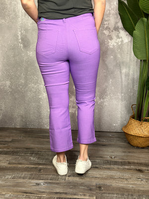 Hyperstretch Micro Flare Crop Pant - Purple (Small - 3X)