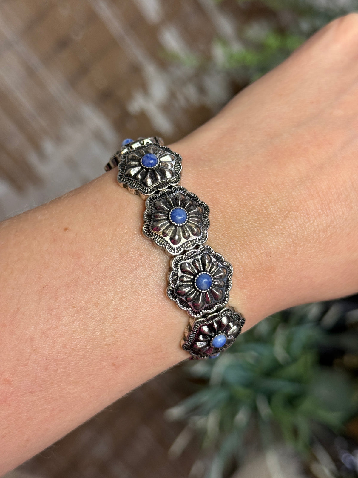 Concho Bracelet Purple Stone
