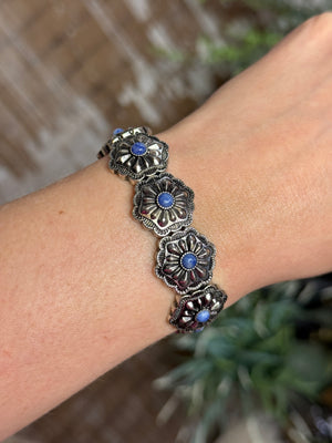 Concho Bracelet Purple Stone