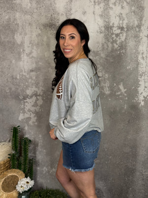 Grey Football Season Sweater