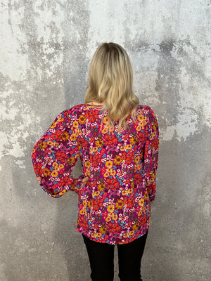 Magenta Fiona Floral Blouse