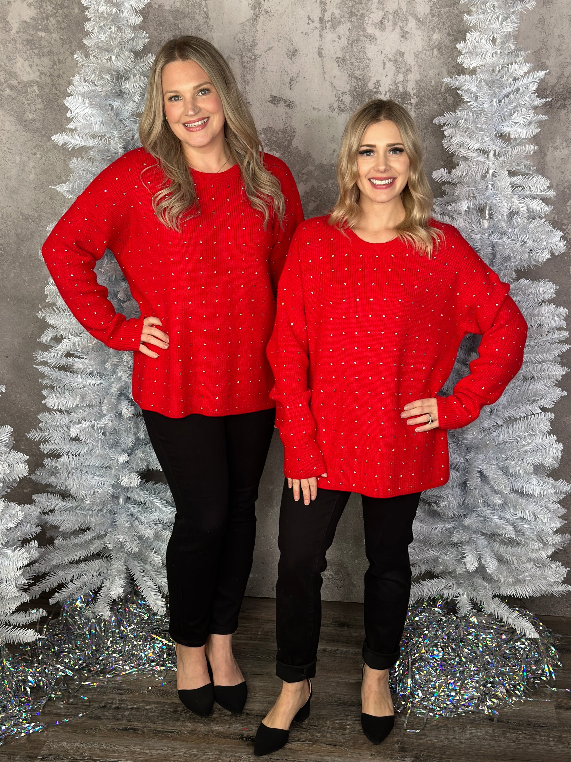 The Twinkle Sweater - Red