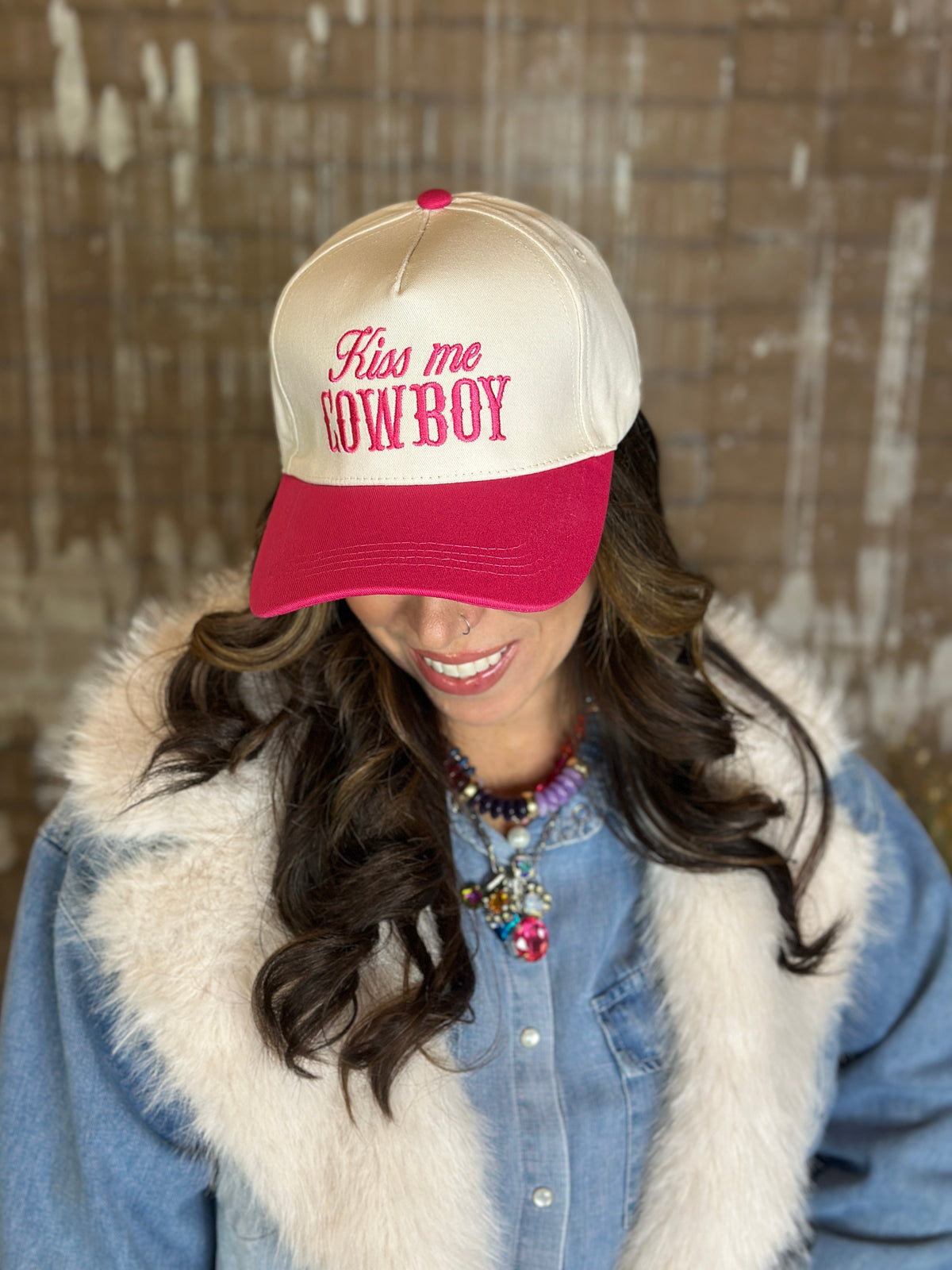 Kiss Me Cowboy Canvas Hat