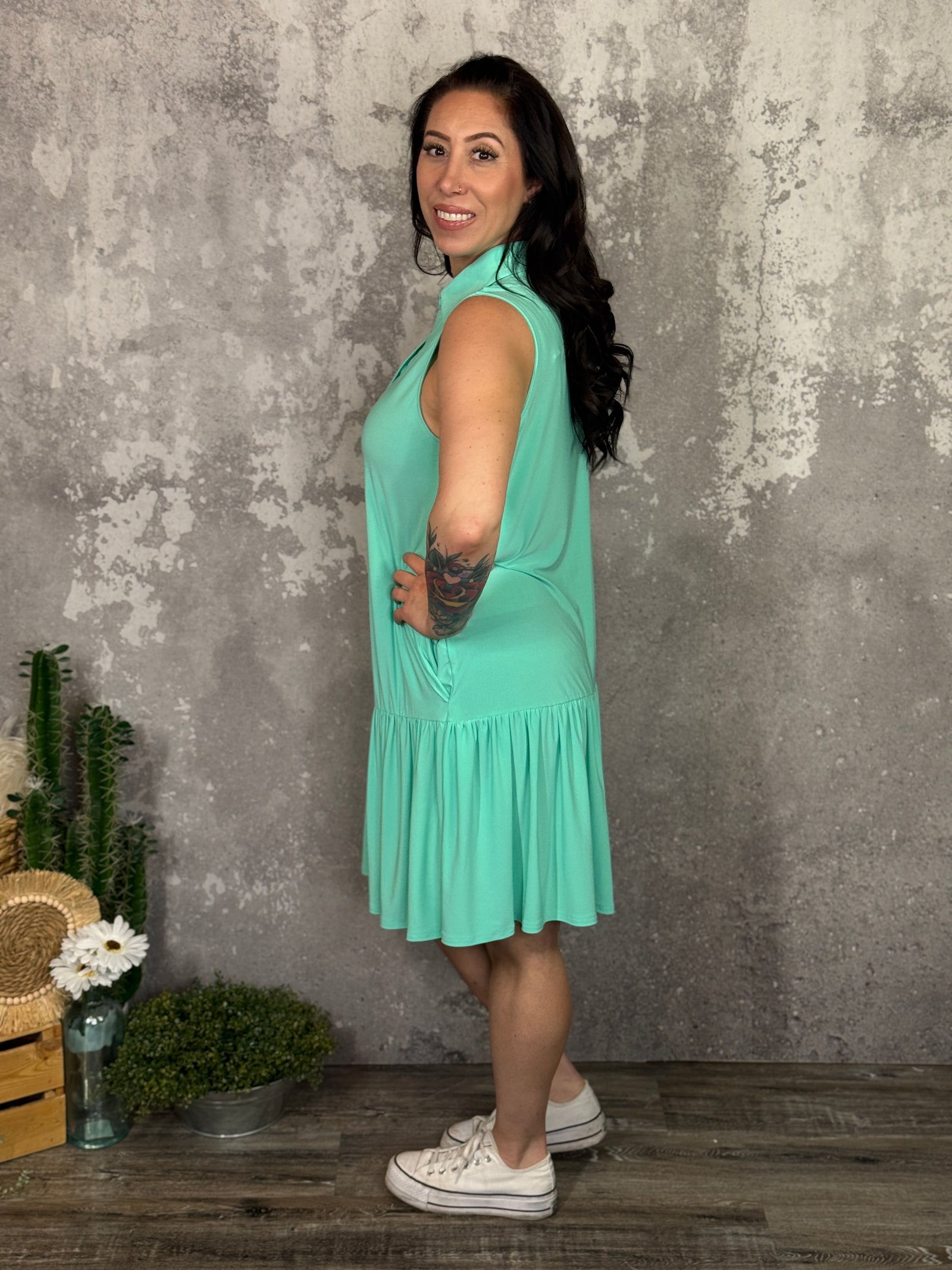 The Wrinkle Free Fairway Dress - Mint (Small - 3X)