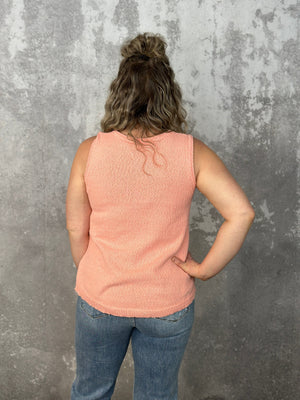 Knit Tank - Coral (Small - 2X) (Recycled Polyester)