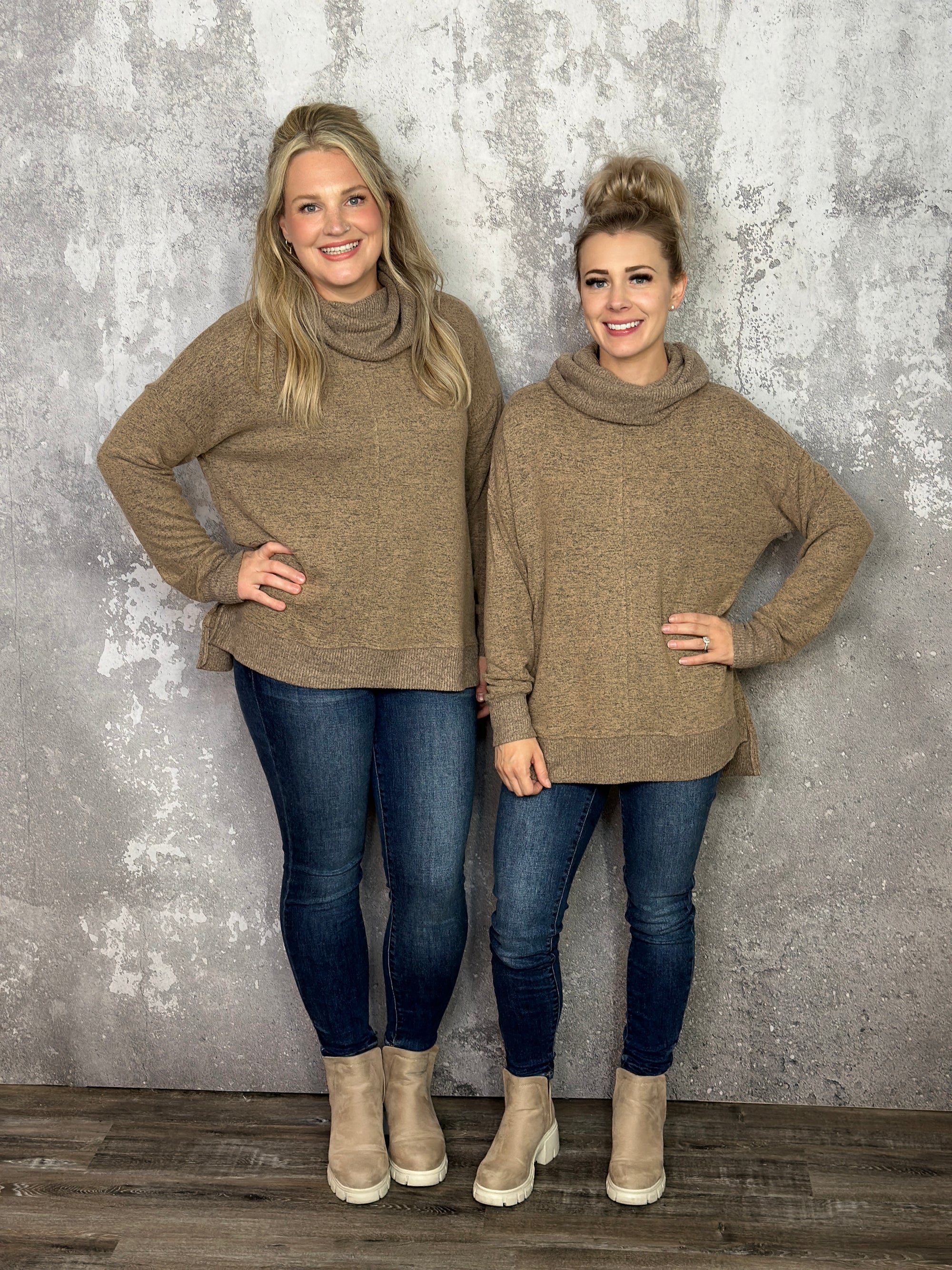 Soft Mocha Turtleneck Sweater