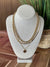 3 Strand Layering Necklace - Gold