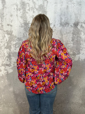 Magenta Fiona Floral Blouse