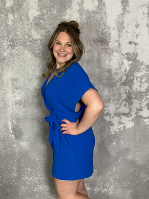 Side Tie Air Flow Dress - Blue (Small - 3X) FINAL SALE
