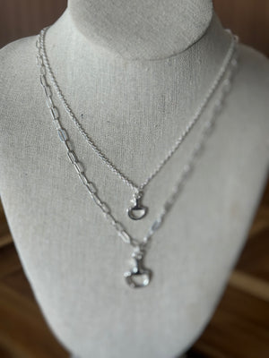 Silver Layered Bit Necklace