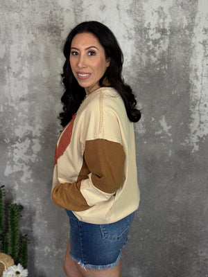 Two tone Football Sweatshirt