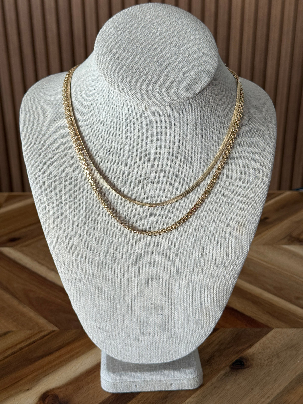 Double Chain Gold Necklace