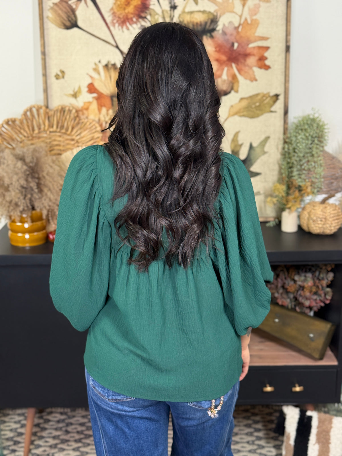 Airflow Front Tie Green Top