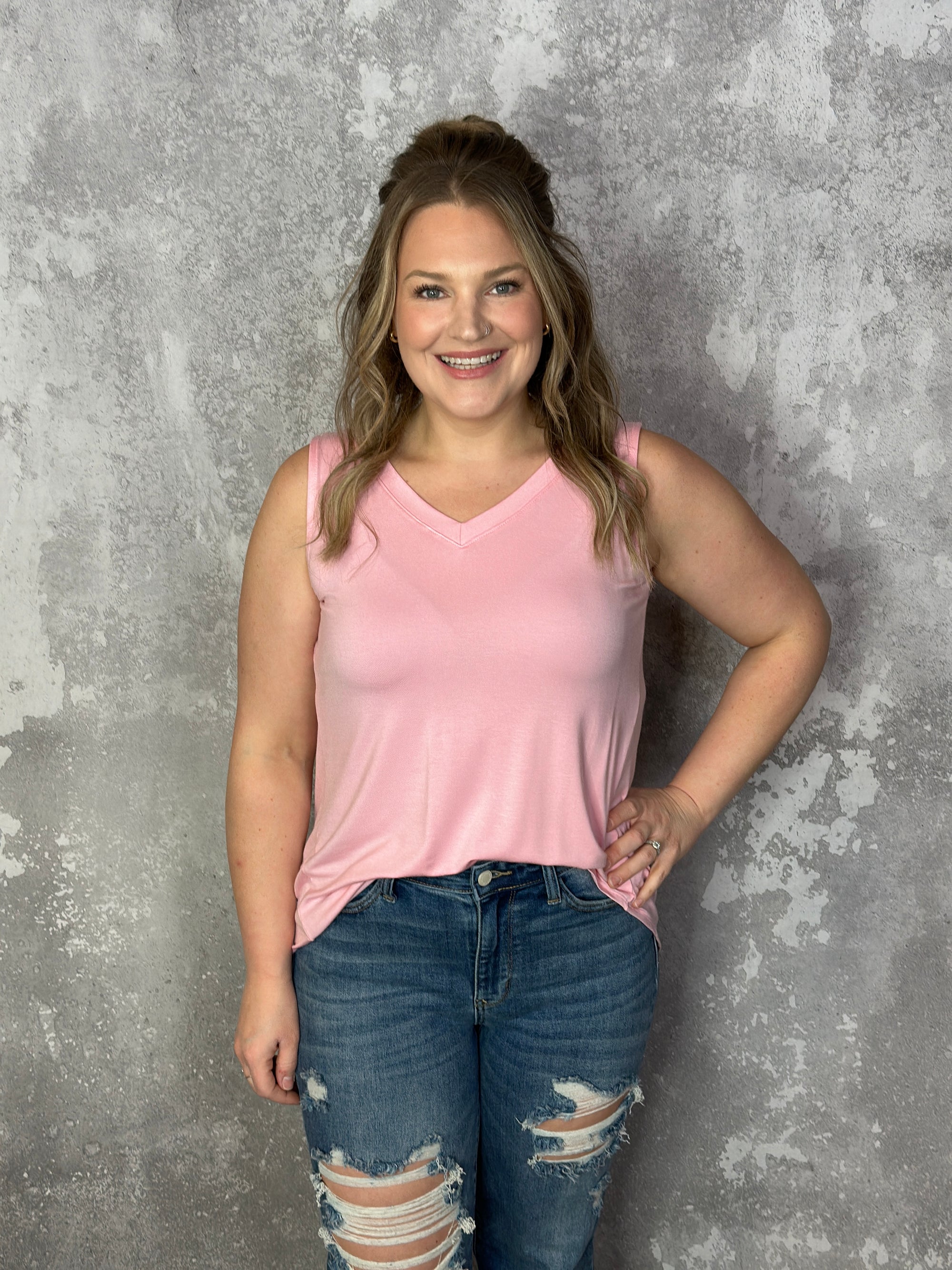The Tessa Tank - Dusty Pink (Small - XL) FINAL SALE