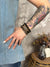 5 Strand Gold/Black Druzy Stretchy Bead Bracelet