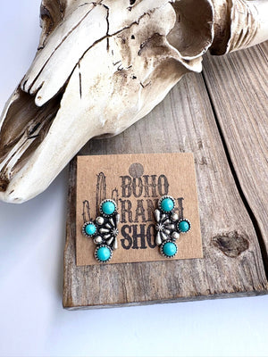 Western Stone Stud Earrings (3 Varients)