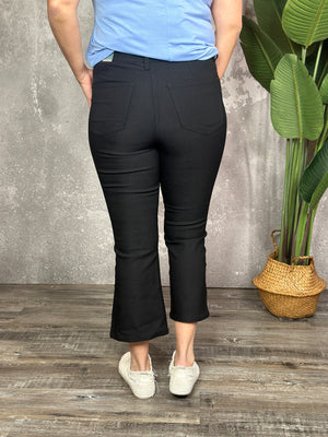 Hyperstretch Micro Flare Crop Pant - Black (Small - 3X)