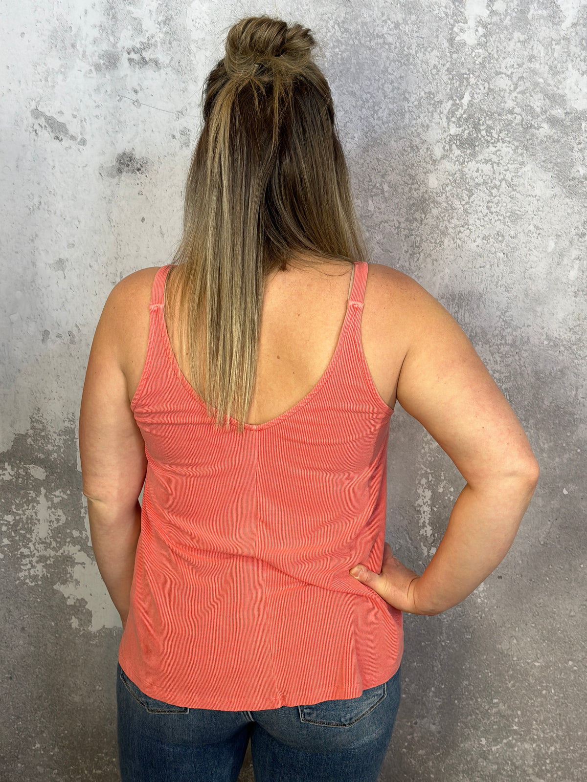 The Penny Tank - Bright Coral - FINAL SALE