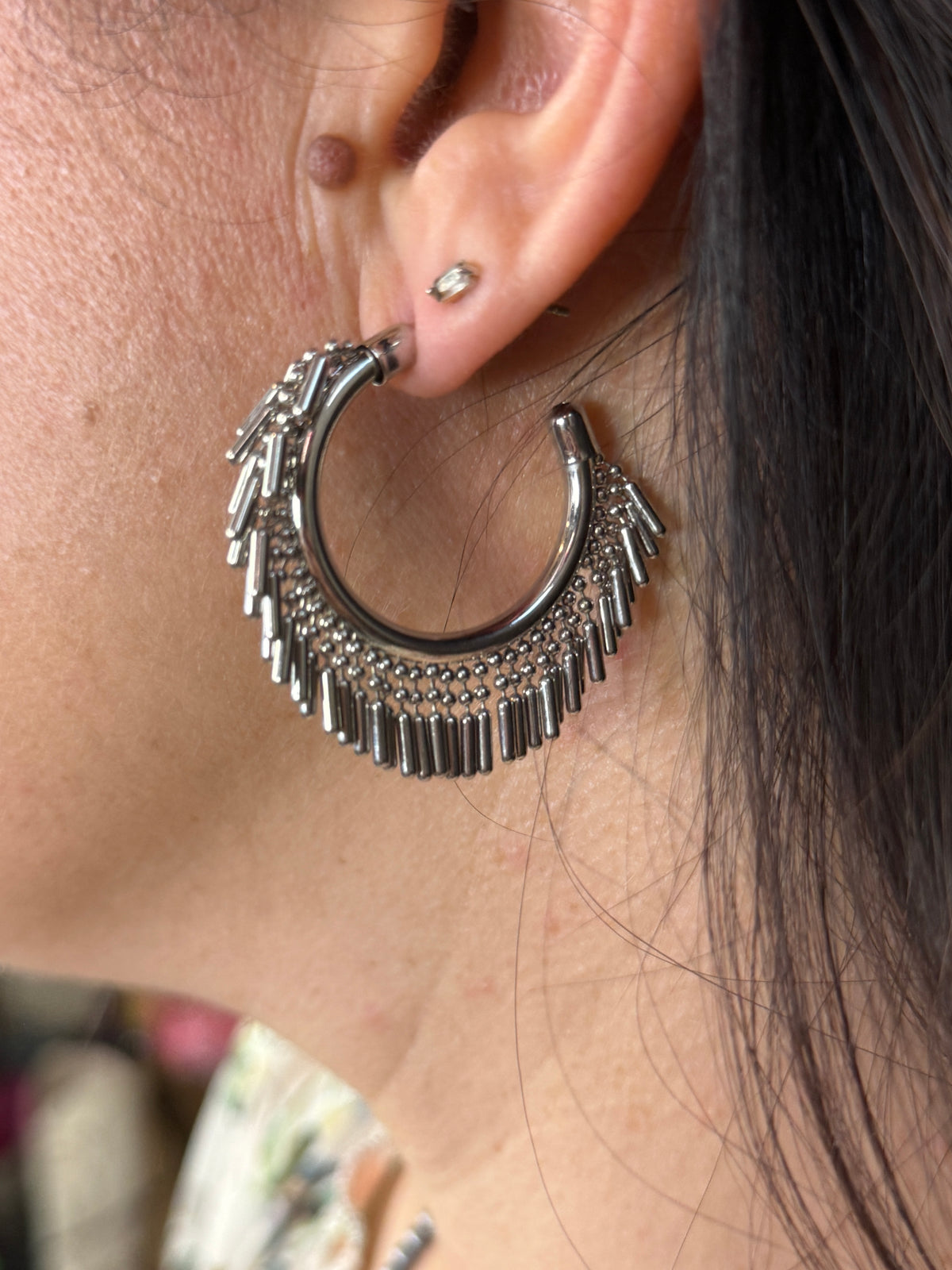 Fringe Hoop Earrings