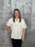 Pleated Penny Top - Ivory - FINAL SALE
