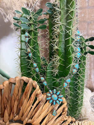 Brown Vein Turquoise Squash Necklace
