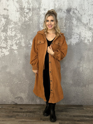 Soft Mid Weight Caramel Shacket