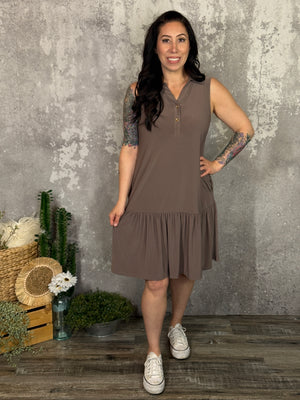 The Wrinkle Free Fairway Dress - Mocha (Small - 3X)
