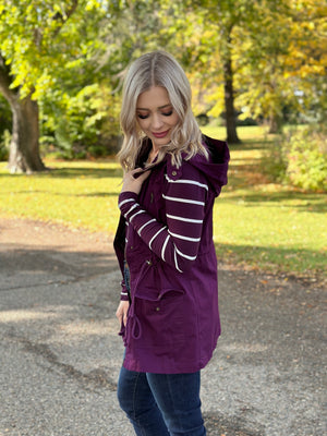 Cargo Vest - Plum