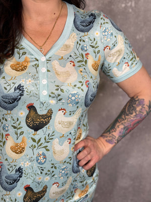Buttery Shirley Lounge Sets - Chickens - (XS - 3X)